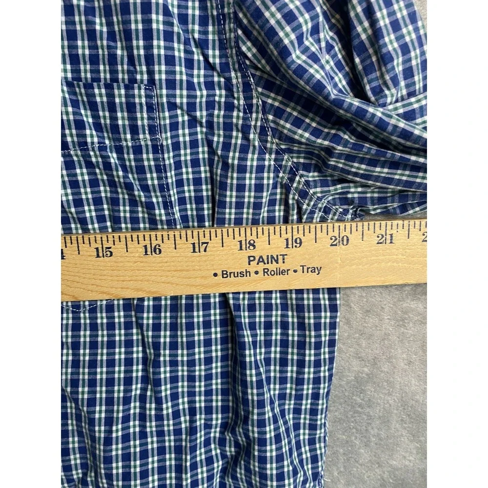 Gap Lived-In Men's M Blue Multicolor Cotton Long Sleeve Shirt